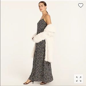 JCrew- Ruffle Back Silk Dress in Starry Night - Size 8